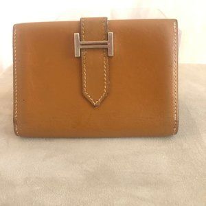 HERMES Card Holder leather wallet